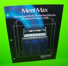 477 Max Rock Ola 1979 Original Jukebox Music Phonograph Promo Sales Flyer - £16.08 GBP