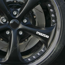 Mazda Logo Wheel Decals Stickers Premium Quality 5 Colors MPS MX-5 RX-8 CX-3 - £8.76 GBP