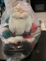 VINTAGE Large Stuffins Santa Claus Plush Christmas Stuffed Toy 1993 16&quot; - £30.36 GBP