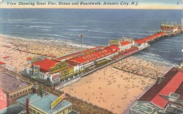 Postcard Showing Steel Pier, Atlantic City New Jersey. Ocean and Boardwalk M22 - £3.94 GBP