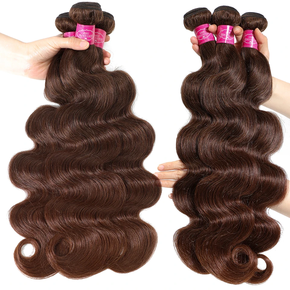 Body Wave Bundles Human Hair Indian Raw Virgin Hair Weave Bundles 1/3/4 PCS - £24.22 GBP+