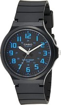 Casio MW240-2B Unisex Classic Analog Black &amp; Blue Resin Watch - £22.29 GBP