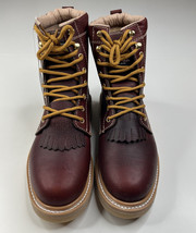 Rega NWOB men’s 6.5 red leather lace Up work boots sf - $78.21