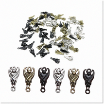 100Pcs Vintage Gothic Bat Beads - Metal Alloy Flittermouse for DIY Bracelets &amp; K - £21.22 GBP