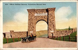 Official Gardiner Gateway Yellowstone National Park Postcard PC115 - £3.91 GBP