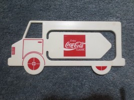 Coca-Cola Truck Flat Paper Clip 1980s Square Red Logo White - £5.21 GBP
