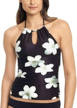 Lauren Ralph Lauren Womens Villa High Neck Floral Tankini Swim Top,Black/White,4 - £81.53 GBP