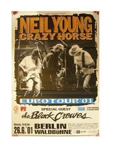 Neil Young Poster Crazy Horse Eurotour &#39;01 Concert - £70.69 GBP