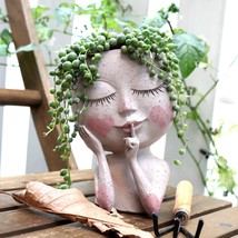 HUNTHAWK Face Planters Pots Unique Face Flower Pot for Indoor Outdoor Plants - £25.30 GBP