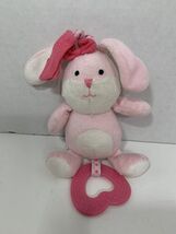 Carter’s Child of Mine small bunny rabbit pink bow hanging crib toy plus... - $10.29