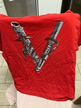 Shinsuke Nakamura WWE T Shirt The Artist Swords Vibe Size 2XL Red 2017 Authentic - £15.69 GBP