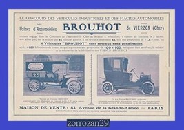1908 Brouhot Voiture De Livraison &amp; Fiacre 9HP Vintage Original Ad - French !! - £13.44 GBP