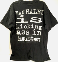 VAN HALEN Vintage '93 Tour Kicking Ass Houston Black 2-Sided Vintage T-Shirt XL - £122.46 GBP