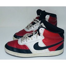 Nike Court Vision Mid Satin Red /Black /White Chicago Bulls Mens Shoes Size 11 - £42.14 GBP