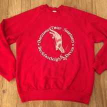 Vintage Otter Sanctuary Sweatshirt MEDIUM Dartmoor Buckfastleigh Devon E... - $89.00