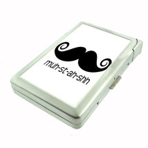 Cool Mustache D8 Cigarette Case with Built in Lighter Metal Wallet - £15.78 GBP