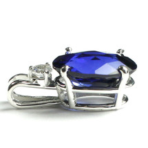 Blue Sapphire Woman Pendant Wedding Gift Pendant Neelam Pendant Gift For Her - £54.67 GBP
