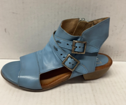 MIZ MOOZ WOMEN&#39;S DOUBLE BUCKLE SIDE ZIP  SANDALS SKY BLUE   37EU / 7US  ... - $39.95