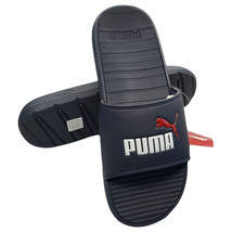 Nwt Puma Msrp $48.99 Cool Cat Sport Men Navy Blue Slip On Slides Sandals Size 11 - £18.90 GBP