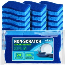 AIDEA Non Scratch Scrub Sponge, 24Count, Sponges for Dishes, Sponges Kit... - £17.51 GBP