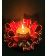 Vintage Christmas Red Ribbon Mistletoe Tealight Candle Holder - $32.01 CAD