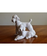 Vintage Wien Keramos Pair White Poodles Dog Porcelain Figurine Austria 6” - $887.96 MXN