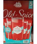 5 Pack Old Spice High Endurance Deodorant for Men, Pure Sport - 3oz/ea. ... - $25.23