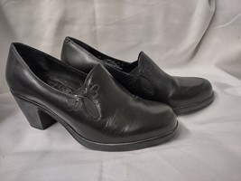 Dansko Women’s Black Pump Clogs Leather/Lining Block Heels  34 10 3303020200 40 - £15.63 GBP