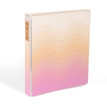 Yoobi Evolve 1&quot; 3-Ring Binder Tangerine Dream Scallop Design - $247.78 MXN