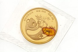 1984 1/10 OZ 999 Oro Casa de Moneda Sellado China Panda Bu Condiciones - £290.82 GBP