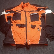 Skidoo Bombardier Protective Racing Jacket Orange Adult Medium 2 In 1 Lined - £93.11 GBP