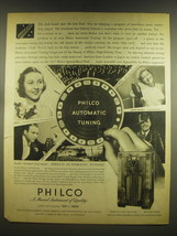 1936 Philco 116X Deluxe Radio Ad - Durelle,  Edith Wright, Johnny Green - £14.60 GBP