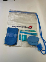 Elevate Your Travel Comfort with the Virgin Atlantic Large Amenities Kit in Stri - £19.54 GBP