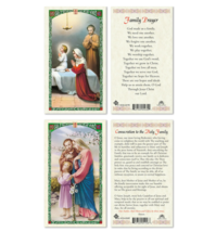 Laminated Family Prayer AND Consecration to the Holy Family Prayer Card Set - £3.91 GBP