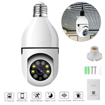 360 1080P E27 Light Bulb Ip Camera Wi-Fi Ir Night Smart Home Wireless Se... - £32.84 GBP