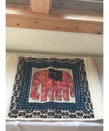 Pier 1 Imports 100% Cotton Quilted Pieced Elephant Table Runner or Wall ... - £8.20 GBP