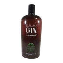 American Crew 3-In-1 Tea Tree Shampoo Conditioner Body Wash 33.8oz 1000ml - £25.20 GBP