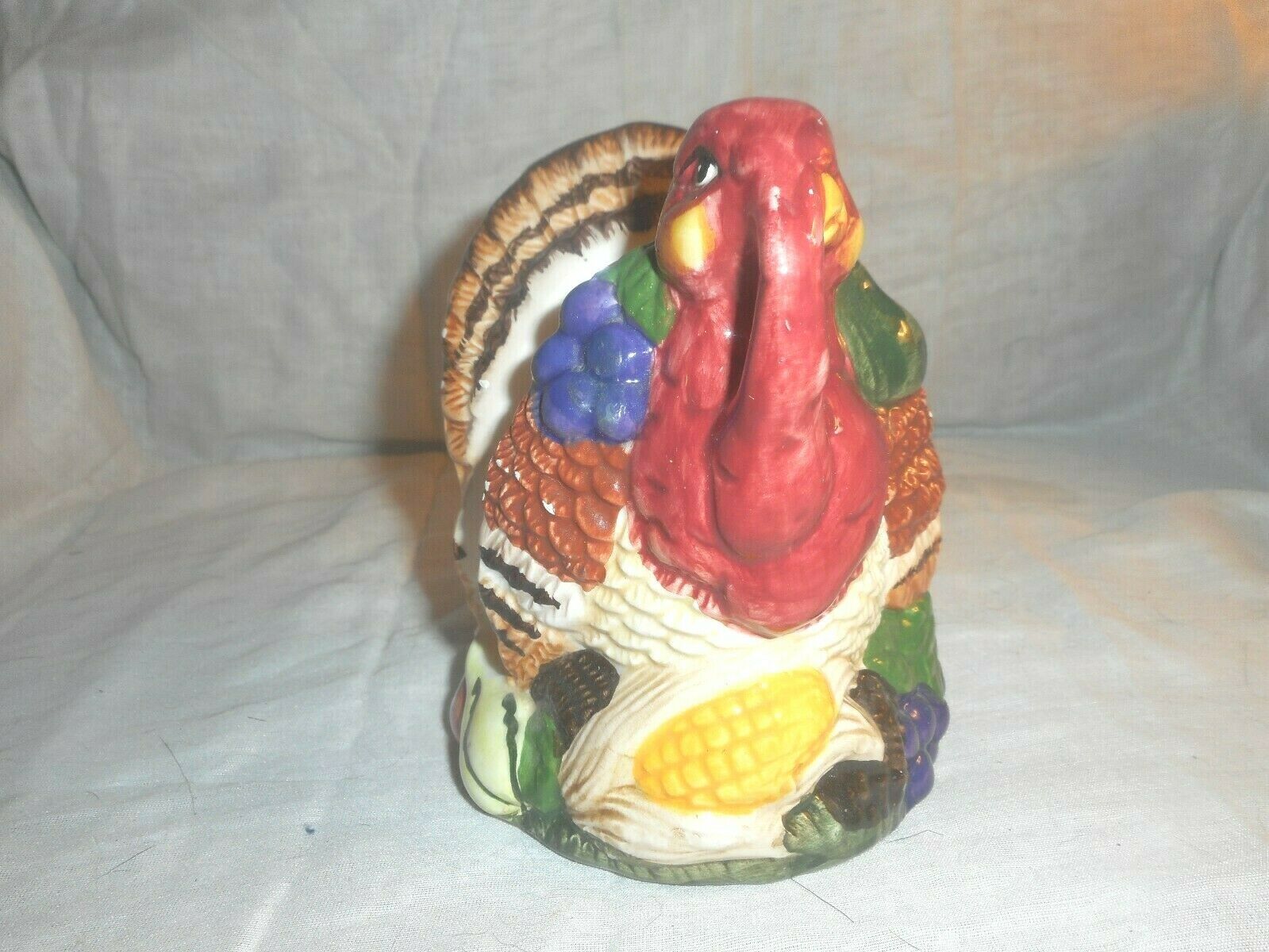 Primary image for Turkey Napkin Holder Jay Imports 1997 Ceramic Gobbler Thanksgiving