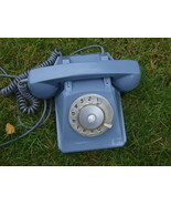 ANTIQUE RARE USSR SOVIET RUSSIAN ROTARY DIAL PHONE GREY COLOR 1970 - $33.60 CAD