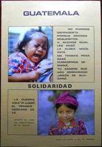 Original Poster Guatemala Children Solidarity Justice and Peace Central America - £60.18 GBP