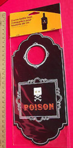 Home Holiday Halloween Tag Wine Bottle Gift Giving Supplies Pair Black Poison - £2.23 GBP