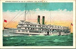 Steamer Kingston On the St Lawrence 1000 Islands New York NY UNP 1920s Postcard - £3.12 GBP