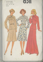Simplicity 8311 Misses Dress or Top and Skirt in Two lengths  - Size 18  Vintage - £3.14 GBP