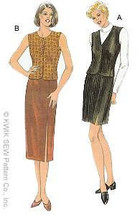 Kwik Sew 2737 Misses Vests and Skirts Sizes XS, S, M, L, XL - $4.00