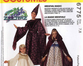 Mccalls 6775 Vintage Medieval Magic Gown Cape Costume Pattern Size Small - £3.14 GBP