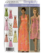 Simplicity 4577 Design Your Own Evening Dress 8 - Halter Uncut - £3.14 GBP