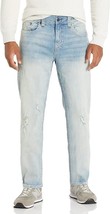 True Religion Mens Ricky Straight Arid Jeans with Rips, LIGHT WASH, 33 - £47.32 GBP