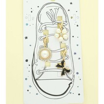 Shoe Set with Rhinestone Set Pearl, Flower  Bow Charms - $19.80