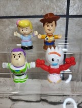 Disney Pixar Toy Story Fisher Prince Little People Figures Lot Of 4 Forky Buzz - $14.84
