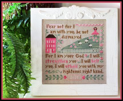 Fear Not breast cancer cross stitch Little House Needlework - $7.20